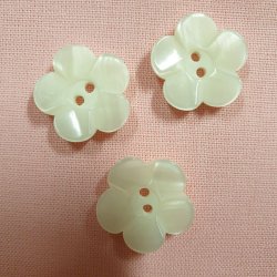 Offwhite blomst (22mm)