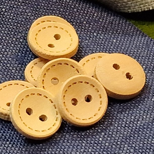 Liten skjorteknapp beige (13mm)