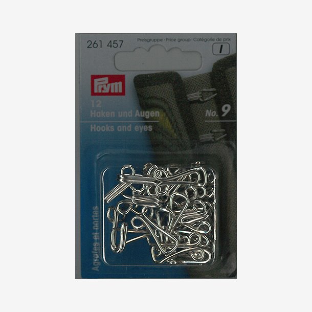 Hekter nr 9 - Blanke - 12 stk