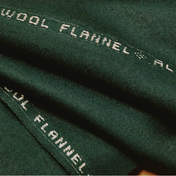 Kypertbinding - 100% ull - Flaskegr�nn Flanell (150cm)