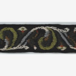 Ullbnd 42 mm - Brun melert bunnfarge. Grnt, lys grnt, lys grtt, orange, oker og hvitt