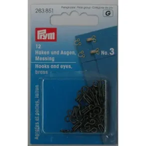 Hekter nr 3 - Svarte - 12 stk