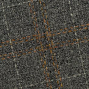 Rutet stoff i gr hovedfarge - 01