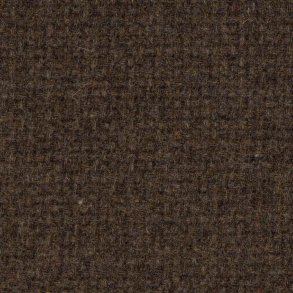 Brunt ensfarget ullstoff 