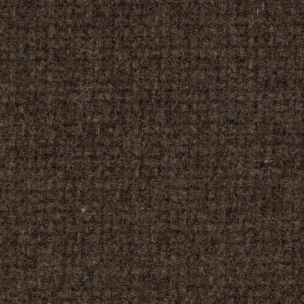 Brunt ensfarget ullstoff 