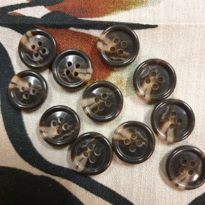 Brun melert knapp (15mm)