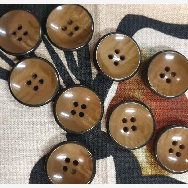 Brun knapp (19mm)
