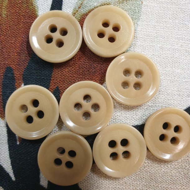 Gul/beige knapp (15mm)
