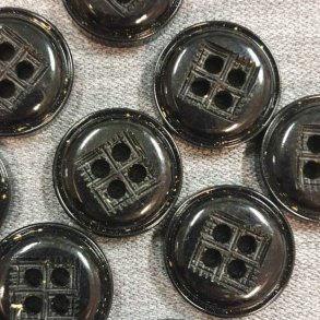 Svart kpeknapp (28mm)