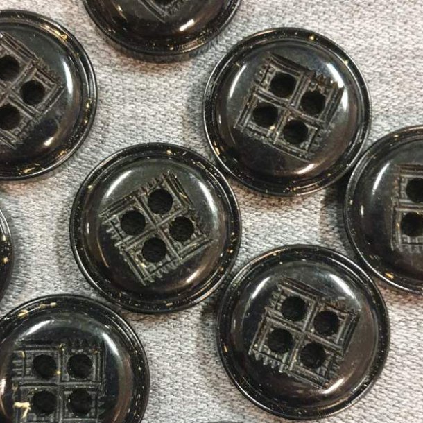 Svart kpeknapp (28mm)