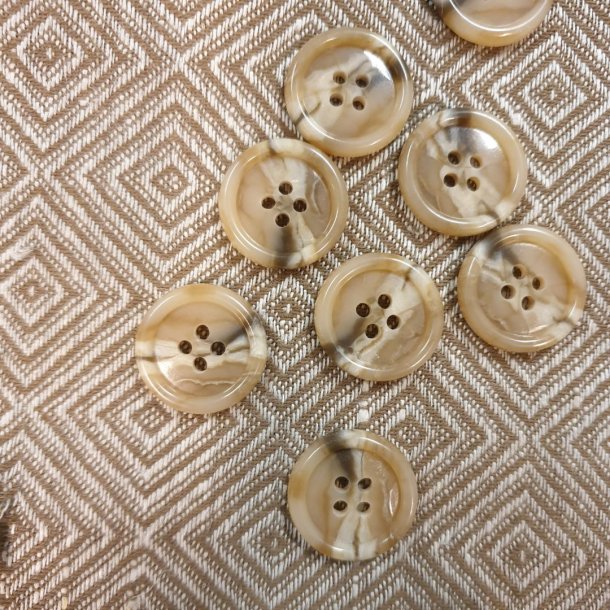 Beige melert knapp (20mm)