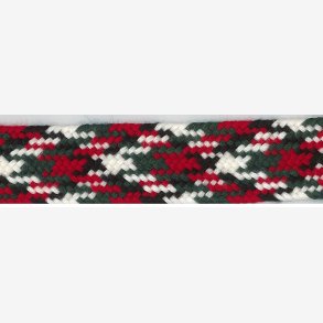 Hosebnd metervare - rdt/grnt/hvitt/svart - Ull/polyester