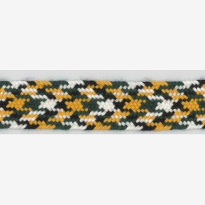 Hosebnd metervare - gult/grnt/hvitt/svart - Ull/polyester