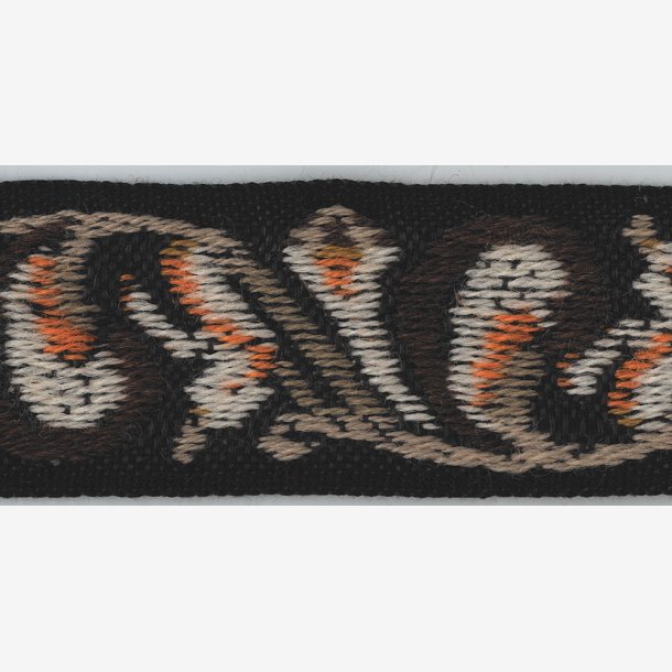 Ullbnd 42 mm - Brun melert bunnfarge. Brun, beige, lys beige, gulorange