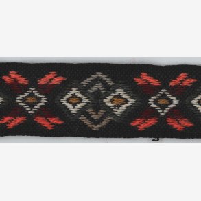 Ullbnd 35 mm - Brun melert bunnfarge. Rust, orange, beige og grnt