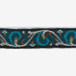 Ullbnd 40 mm - Turkis p mrk bunn