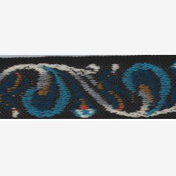 Ullbnd 40 mm - Turkis p mrk bunn