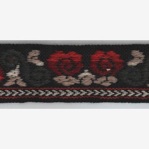 Ullbnd 35 mm - Brun melert bunnfarge. Rdt, grnt, beige, offwhite