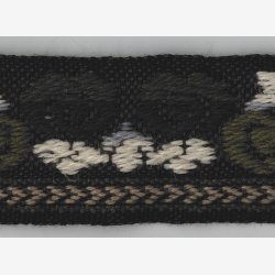 Ullbnd 35 mm - Brun melert bunnfarge. Mosegrnt, mrk grnt, grtt, offwhite, beige