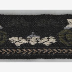 Ullbnd 35 mm - Brun melert bunnfarge. Mosegrnt, mrk grnt, grtt, offwhite, beige