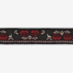 Ullbnd 35 mm - Brun melert bunnfarge. Rdt, grnt, beige, offwhite