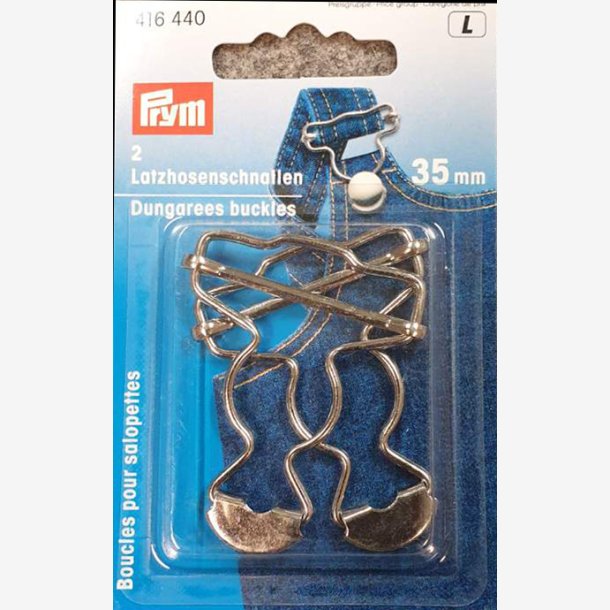 Bukseselespenner blanke 35 mm - 2 stk