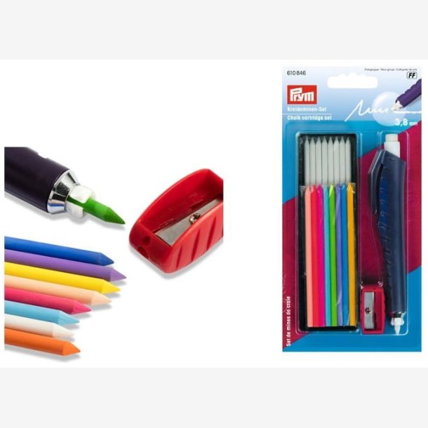 Kritt sett med ass. farger
