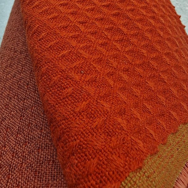 Rustfarga vaffelvev 155 cm bredde