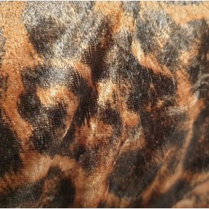 Trykkmnstret jerseyvelour - Brun/beige - Polyester -(145cm)