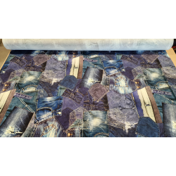 Jeansmnstret - 94% viskose / 6% elastan (150 cm bredde)