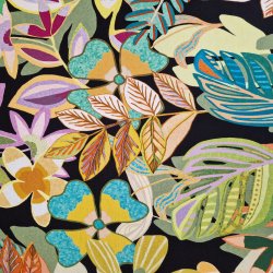 Regnskog av blomster - 94% viskose / 6% elastan (140 cm bredde)              
