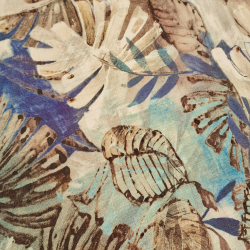 Blader brunt p bltt - 100% viskose (linstruktur) (140cm)