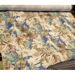 Blader brunt p bltt - 100% viskose (linstruktur) (140cm)