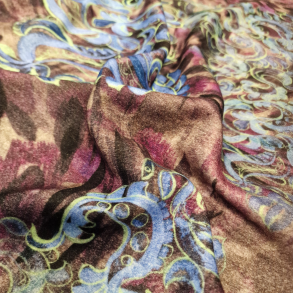 Velour bl fantasi - 73% viskose / 27% polyester