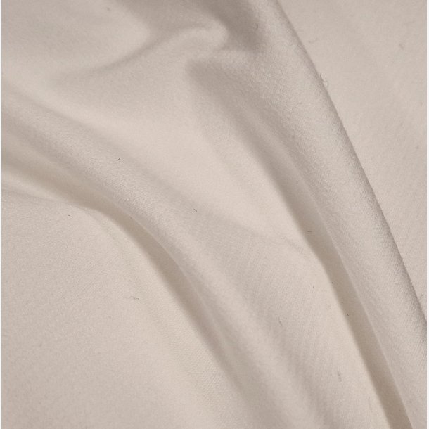 Hvit bomull med stretch - 91% bomull  / 9% elastan