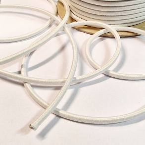 Rund strikk 4 mm - Hvitt