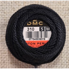 DMC Svart nr 5 Cotton perle 10 gr