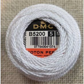 DMC Hvit nr 5 Cotton perle 10 gr