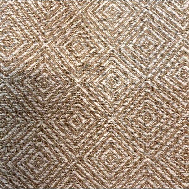 Diamantvev - Brun/Linfarget - (52lin/48bom) - (150 cm)