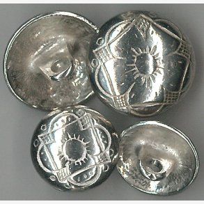 Tinnknapp - Hndstpt - 19 mm - blank