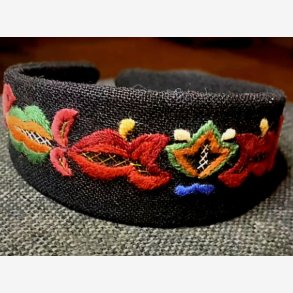 Stoff til pannebnd (hrbyle) svart GU