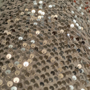 Slvpaljetter - stretchvelour 