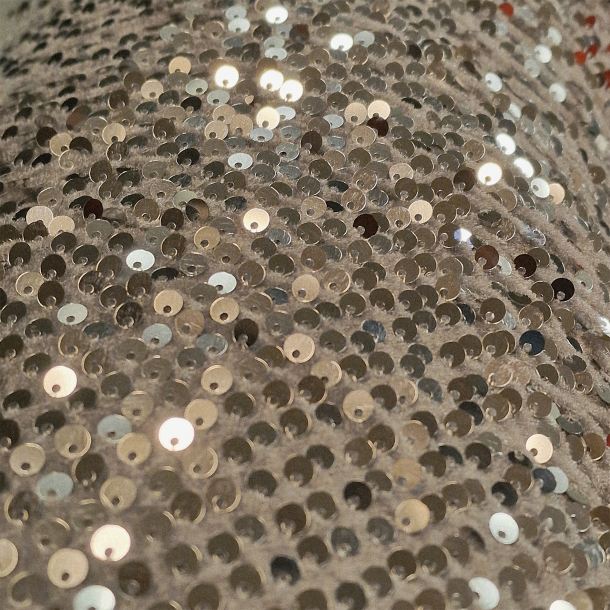 Slvpaljetter - stretchvelour 