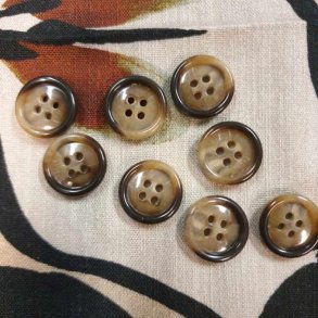 Beige/brun melert knapp (14mm)