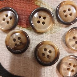 Beige/brun melert knapp (20mm)
