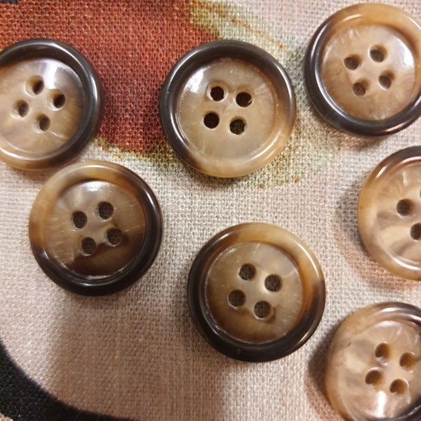 Beige/brun melert knapp (20mm)