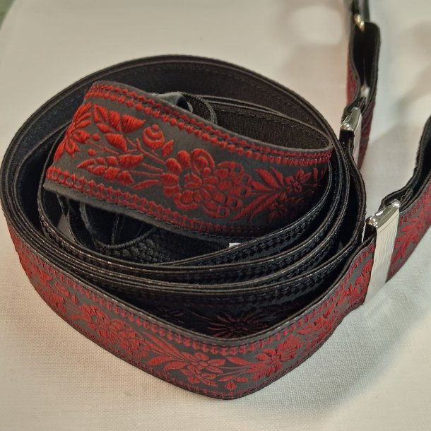 Seler med pynteb�nd, Svart R�dt 