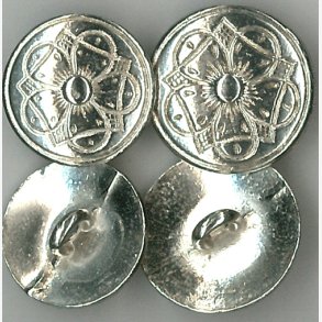 Tinnknapp - 17 mm - blank