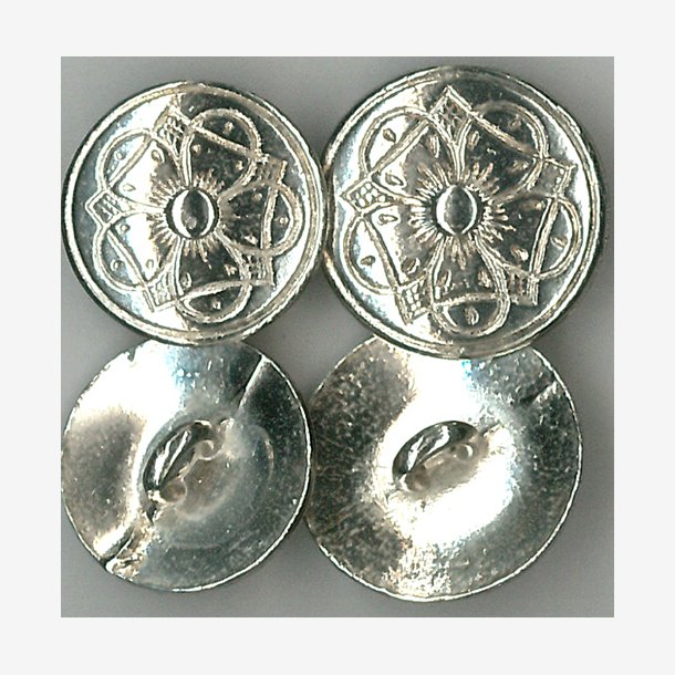 Tinnknapp - 17 mm - blank