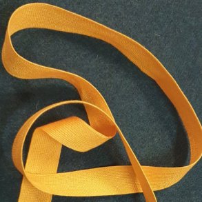 Bomullsbnd 15 mm - Gul